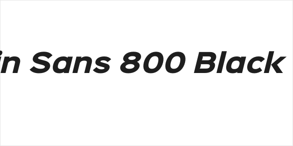 Sinkin Sans 800 Black Italic Logo