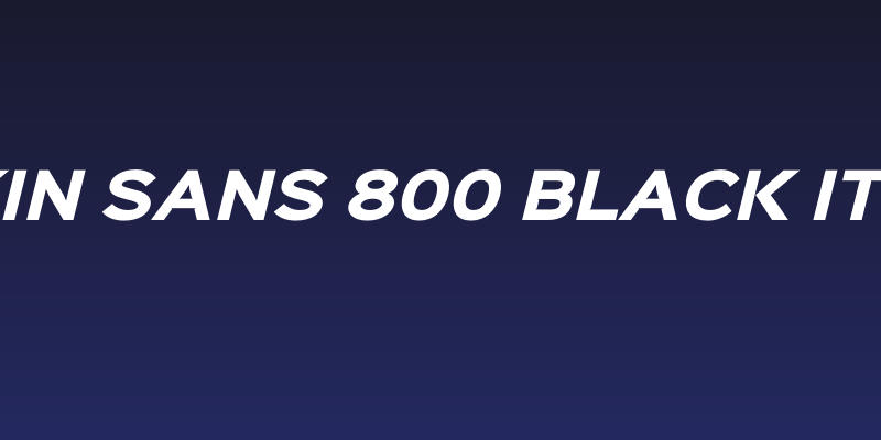 Sinkin Sans 800 Black Italic Social Header