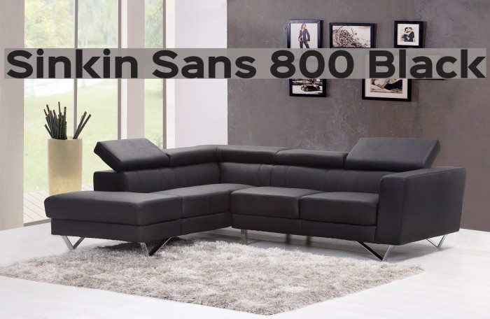 Sinkin Sans 800 Black Font examples