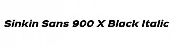 Sinkin Sans 900 X Black Italic  les polices de caractères gratuit tlcharger