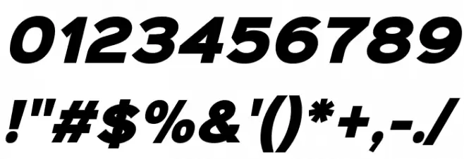 Sinkin Sans 900 X Black Italic Polices AUTRES CHARS