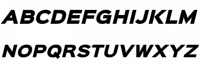 Sinkin Sans 900 X Black Italic 字体 大写