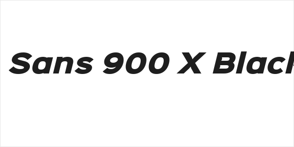 Sinkin Sans 900 X Black Italic Logo