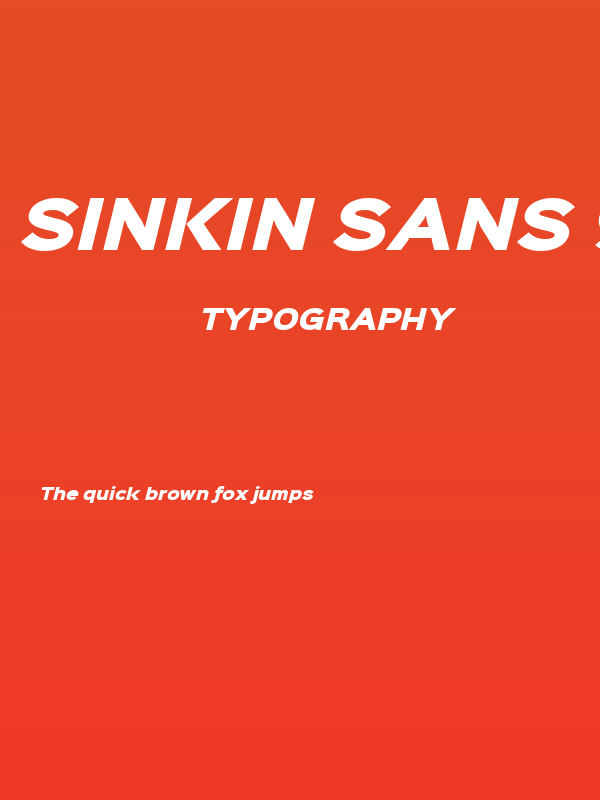 Sinkin Sans 900 X Black Italic Poster