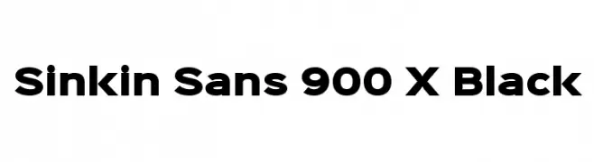 Sinkin Sans 900 X Black  नि: शुल्क फ़ॉन्ट्स डाउनलोड