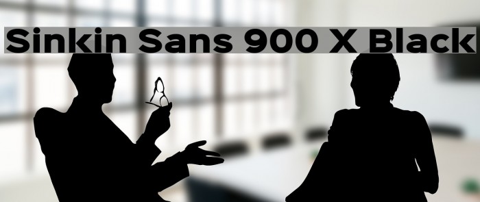 Sinkin Sans 900 X Black Example 2