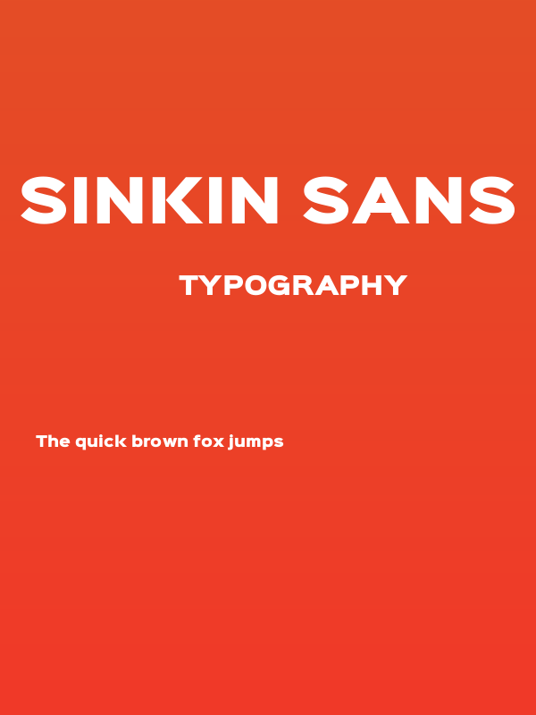 Sinkin Sans 900 X Black Poster