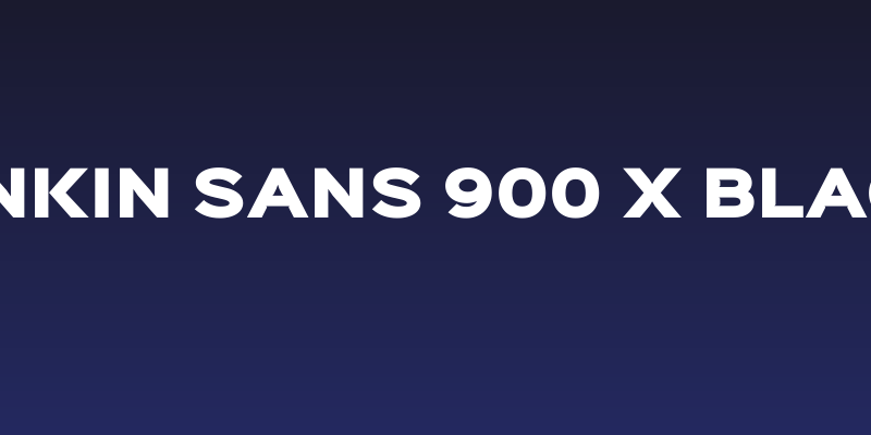 Sinkin Sans 900 X Black Social Header