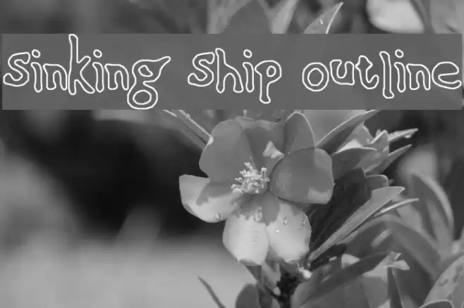 Sinking Ship [outline] Fonte examples