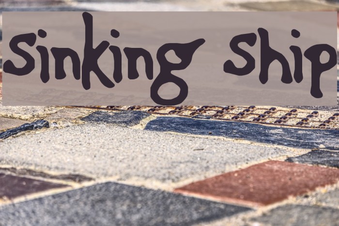 Sinking Ship Font examples