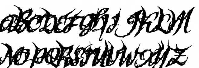 SinnerScript-Regular Шрифта ВЕРХНИЙ
