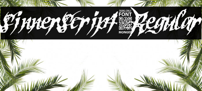 SinnerScript-Regular Schriftart examples