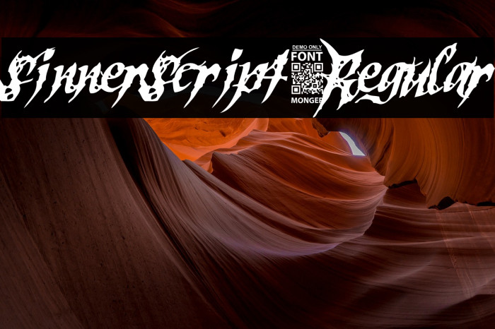 SinnerScript-Regular Schriftart examples