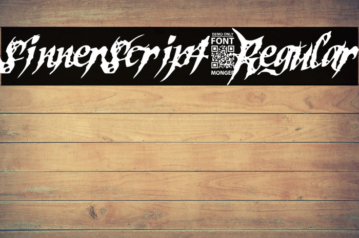 SinnerScript-Regular Schriftart examples