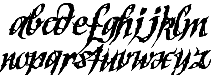 SinnerScript-Regular Font LOWERCASE