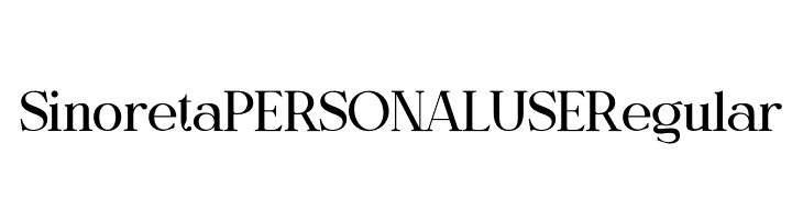 Sinoreta PERSONAL USE Regular  フリーフォントのダウンロード