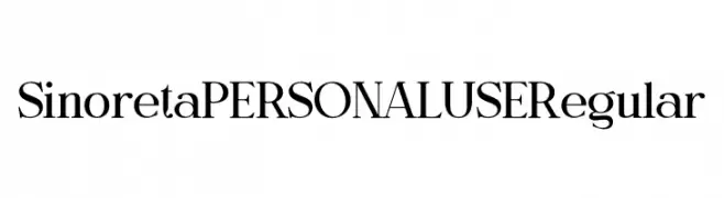 Sinoreta PERSONAL USE Regular  Fuentes Gratis Descargar