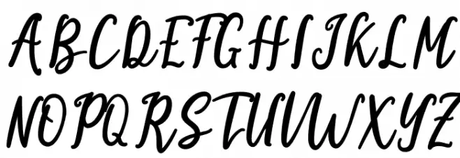 Sinta Bella फ़ॉन्ट अपरकेस