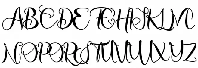 Sinta Letter Font UPPERCASE