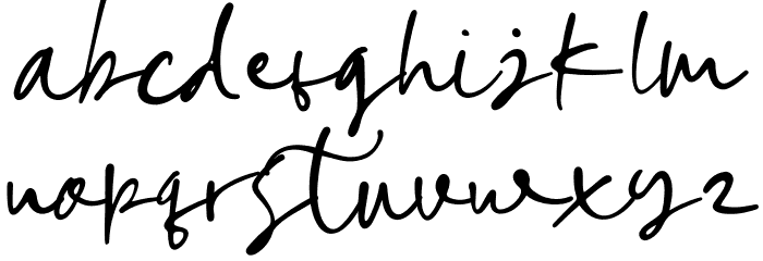 Sinta Mellia Font LOWERCASE