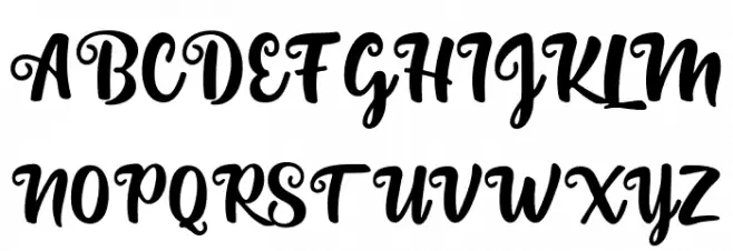 SintaScript 字体 大写