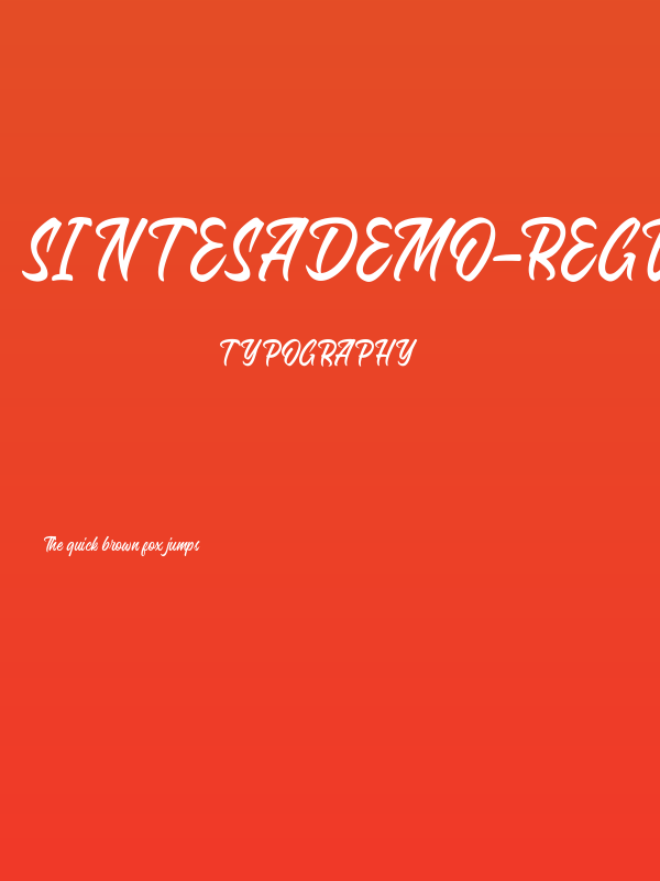 SintesaDEMO-Regular Poster