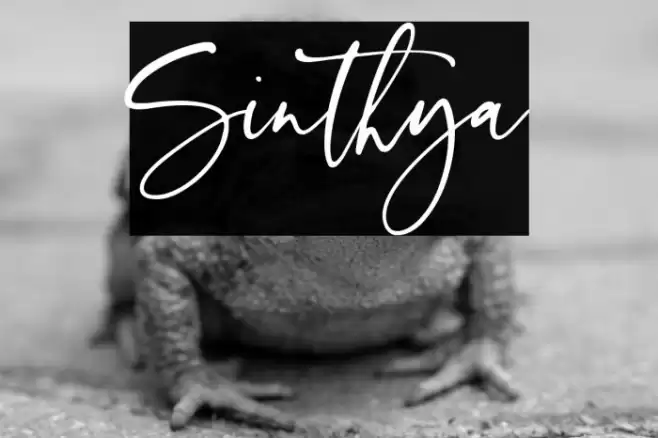 Sinthya Font examples