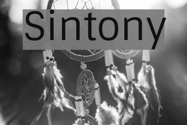 Sintony Font examples