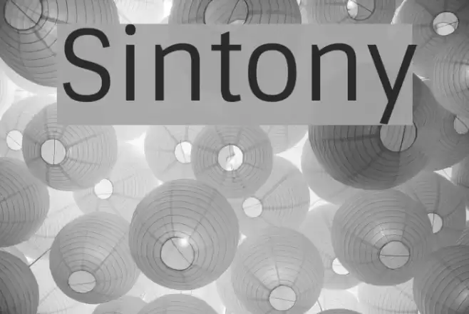 Sintony Font examples