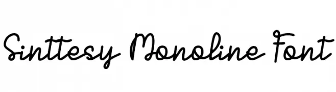 Sinttesy Monoline Font  font caratteri gratis