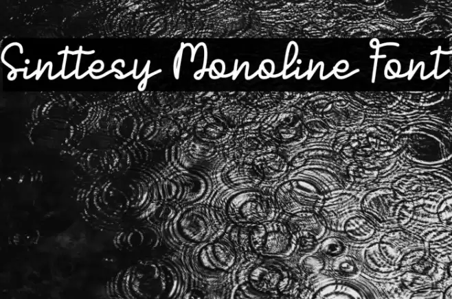 Sinttesy Monoline Font Schriftart examples
