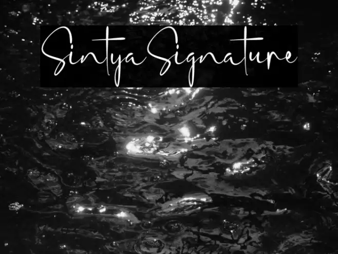 SintyaSignature Font examples