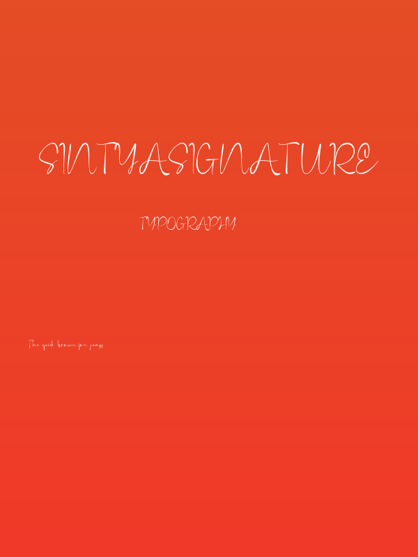 SintyaSignature Poster