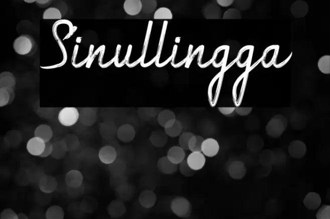 Sinullingga Font examples
