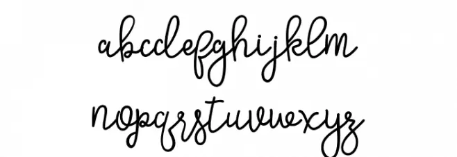 SinyakScript फ़ॉन्ट लोअरकेस