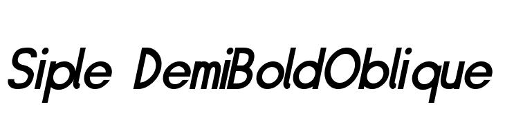 Siple DemiBoldOblique Font