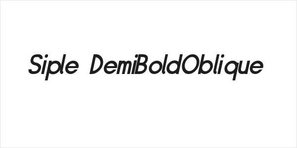 Siple DemiBoldOblique Logo