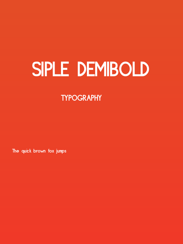 Siple DemiBold Poster