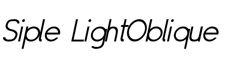Siple LightOblique Font