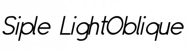 Siple LightOblique  font caratteri gratis