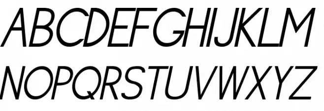 Siple LightOblique 字体 大写