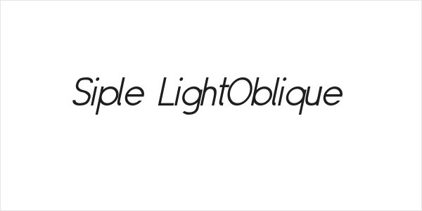 Siple LightOblique Logo