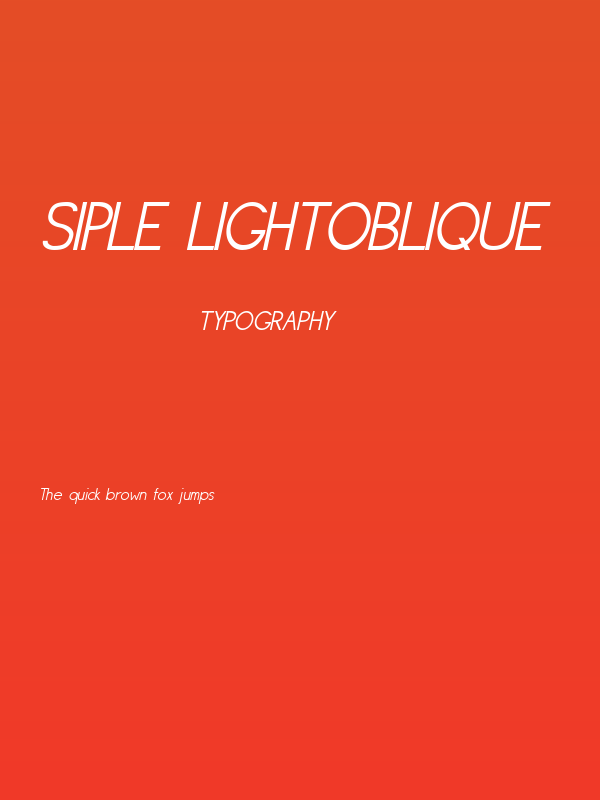 Siple LightOblique Poster