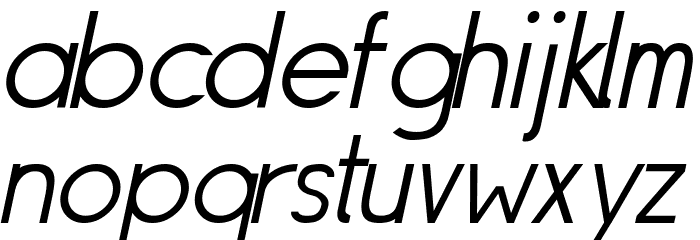 Siple LightOblique Font LOWERCASE