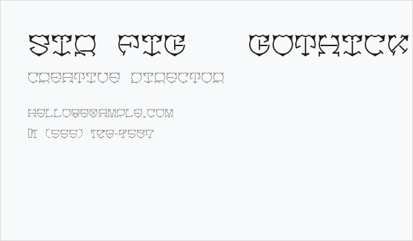 Sir Fig   Gothick Business Card