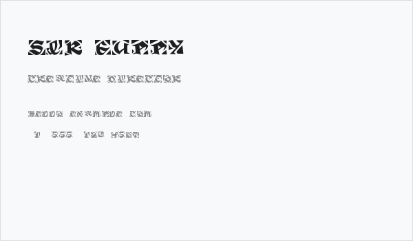 Sir Guppy Business Card