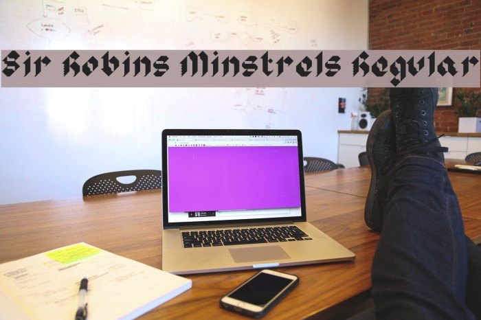 Sir Robin's Minstrels Regular Font examples