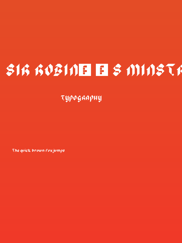 Sir Robin's Minstrels Regular Poster