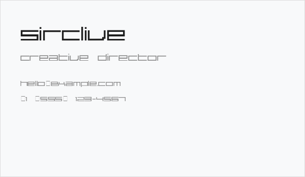 SirClive Business Card
