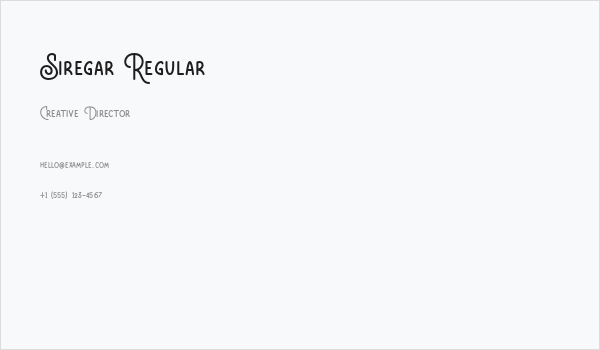 Siregar Regular Business Card